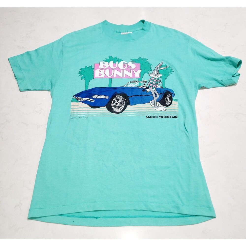 VTG 80s Bugs Bunny Miami Vice Looney Tunes 1987 Made In USA 80s L Teejays Tag